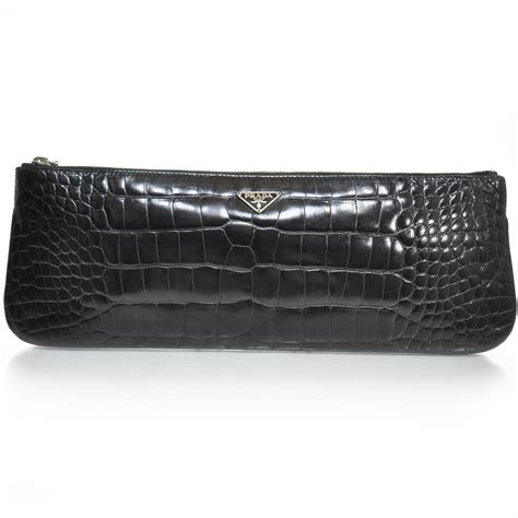 Prada Crocodile Clutch 